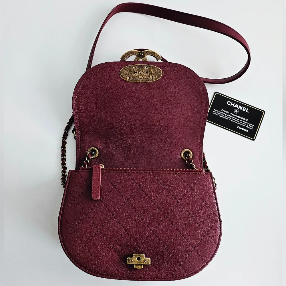 New Unused Chanel Bordeaux Coco Two-way Bag